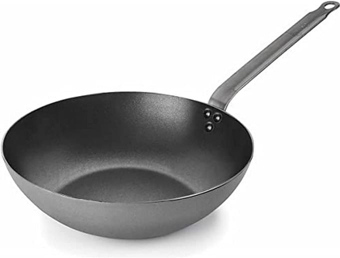 Wok 28 cm met Antiaanbaklaag - Handgemaakt van IJzer
