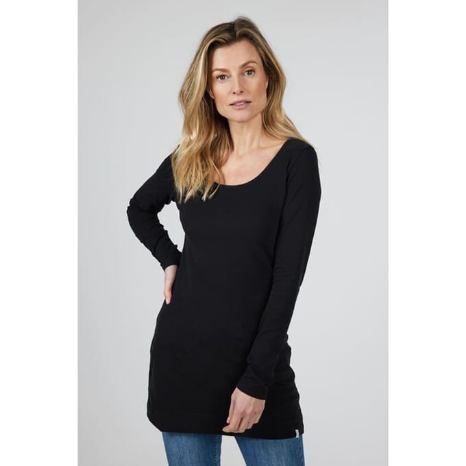 DIDI Dames Extra long tee Leija Black maat 48