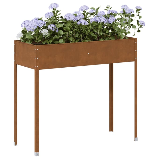 vidaXL - Plantenbak - 100,5x40,5x90 - cm - weervast - staal