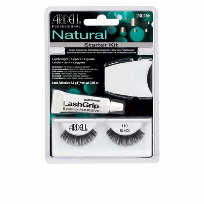Ardell Natural False Eyelashes Starter Kit 110 Black 1 paar + 2,5 g + 1 st