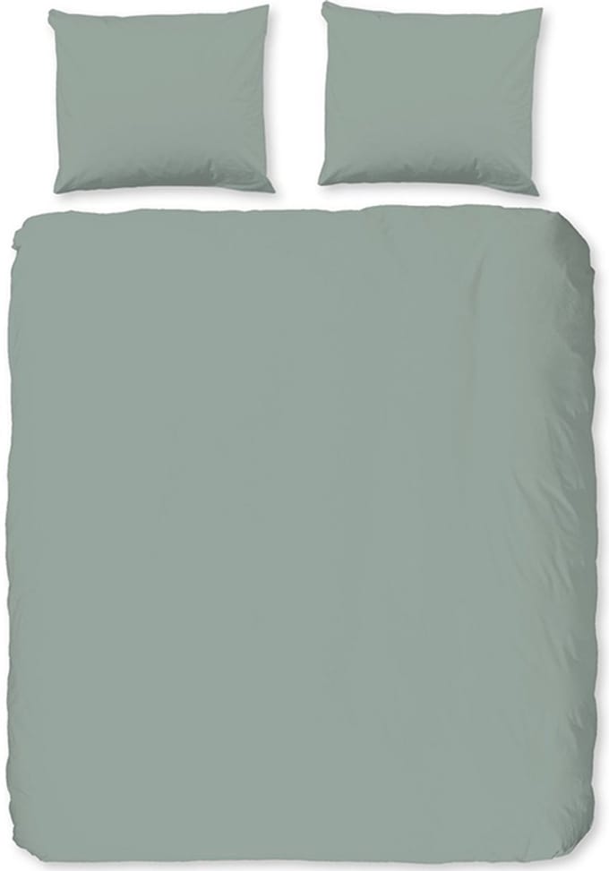 Zavelo Basic Uni Dekbedovertrek Groen-2-persoons (200 x 200/220 cm)