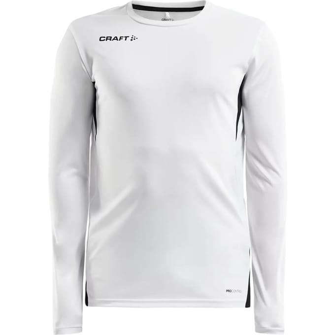 Craft Pro Control Impact LS Tee M 1908231 - White/Black - L