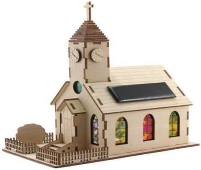Bouwpakket - Kerk met zonnepaneel
