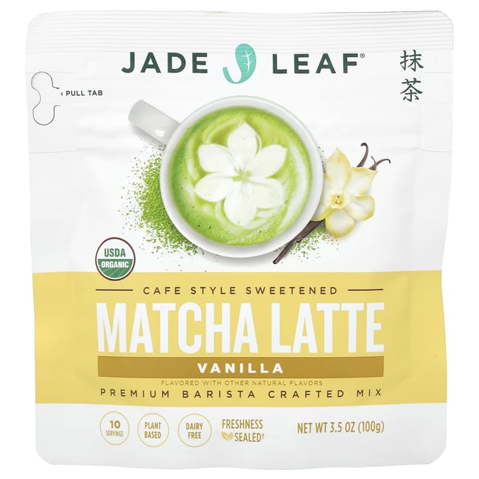 Jade Leaf Matcha, matcha latte, vanille, 100g (3,5 oz) beige