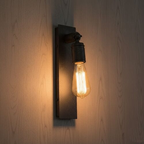 KS Verlichting Messing Wandlamp Ritz Antiek Zwart