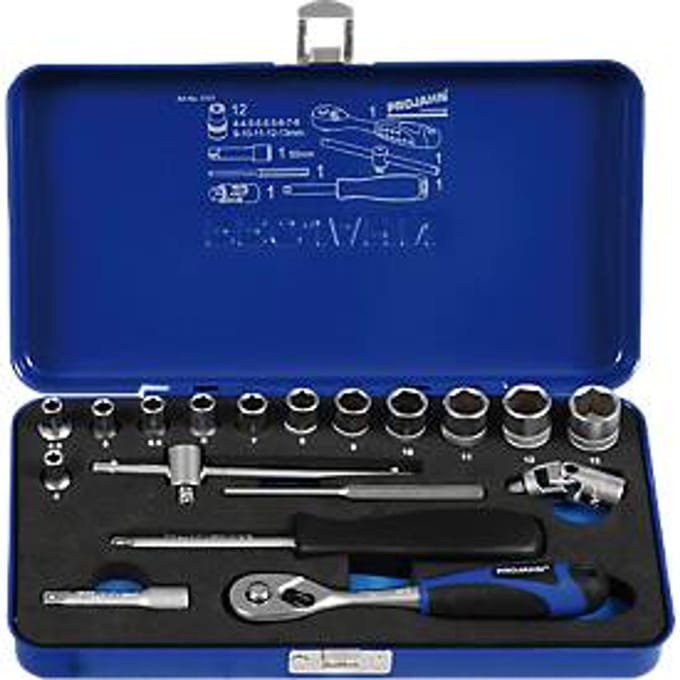 1/4" Xi-on dopsleutel-set, 18-delig