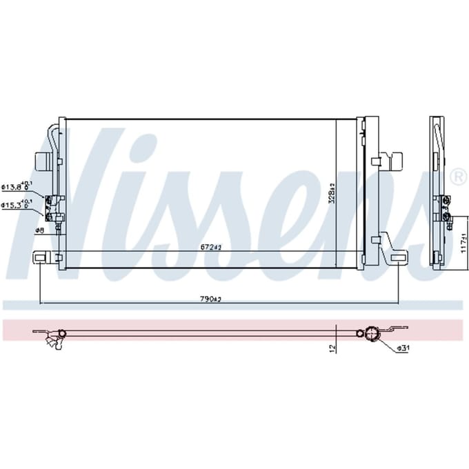 Condensator, airconditioning NISSENS 940827