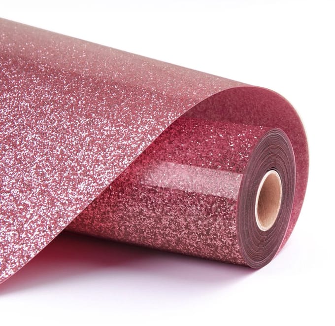 LOKLiK Heat Transfer Vinyl Glitter - Pink - Roze - 30.5 x 90 cm