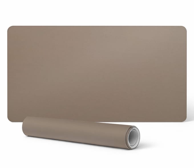 Antislip bureauonderlegger met print, bruin, 90x45 cm