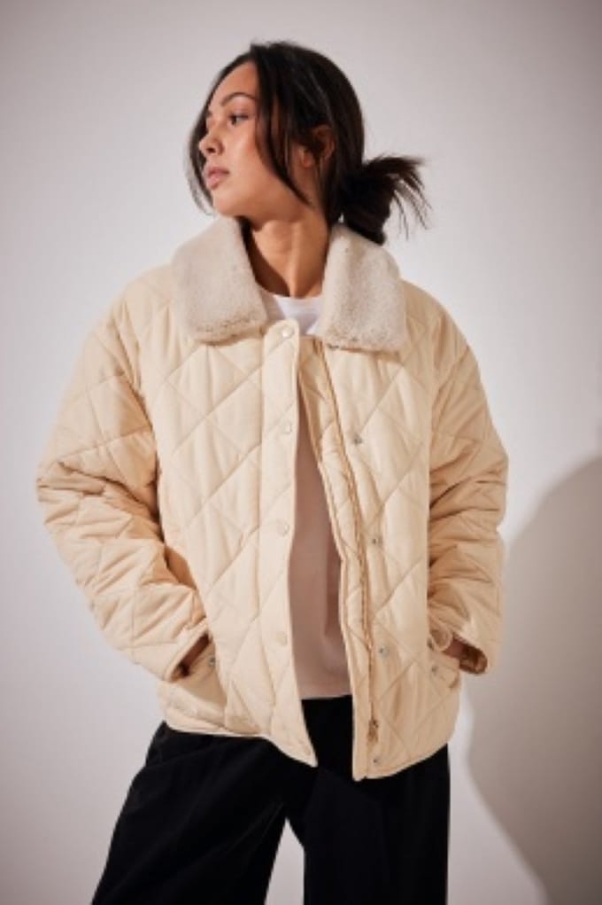 NA-KD Quilted Padded Jacket Dames Jas - Maat 40