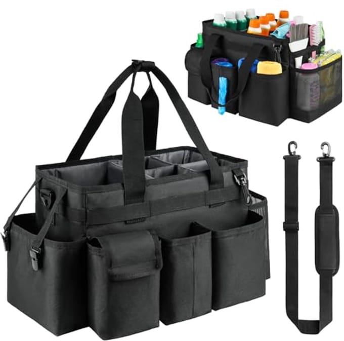 Grote Schoonmaak Caddy Organizer met Handvat voor Schoonmaakbenodigdheden