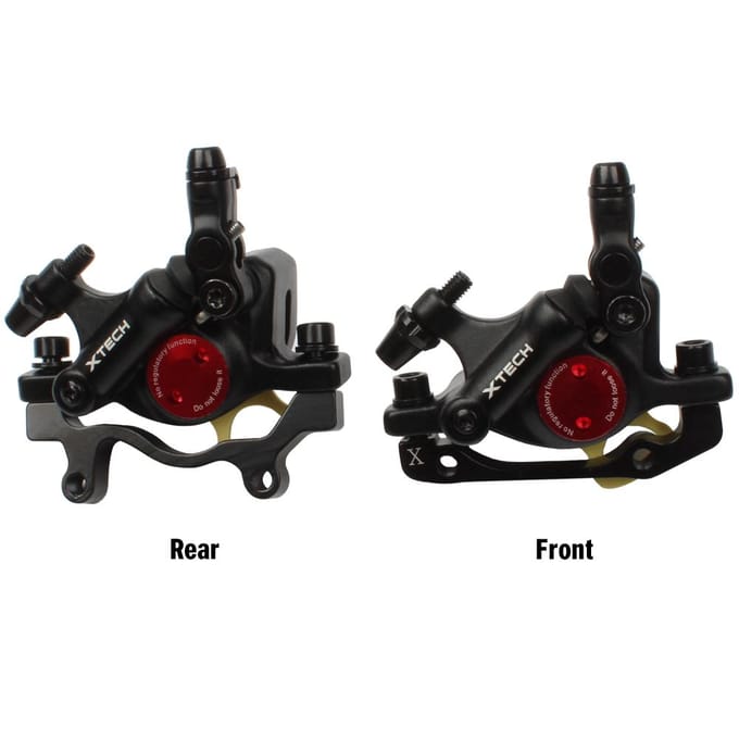 Fiets Hydraulische Schijfrem Voor Achter Remklauwen Fietsen MTB Vouwfiets Front caliper zwart