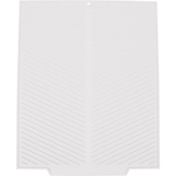 Siliconen Afwasmat 485x405mm Hittebestendig Antislip Aanrecht Afdruipmat voor Thuis Wit White white