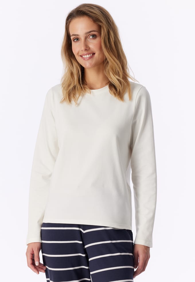 Shirt met lange mouwen, natuurwit - Mix+ Relax 36