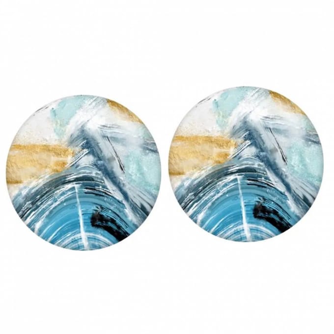 Clip oorbellen Yuna 2 cm blauw