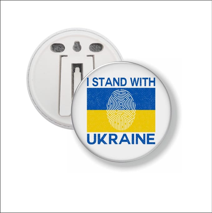 Button Met Clip - I Stand With Ukraine - Oekraine