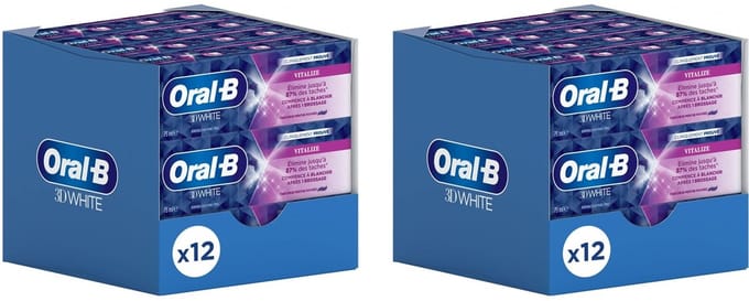 Oral B Tandpasta - 3D White Vitalize - 24 x 75 ml Voordeelverpakking