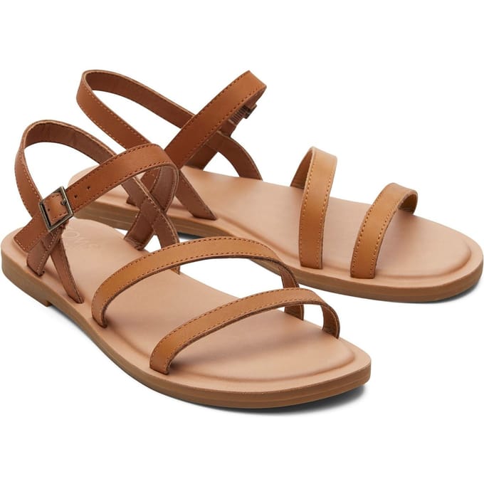 TOMS Kira Leren Heren Sandalen in Tan