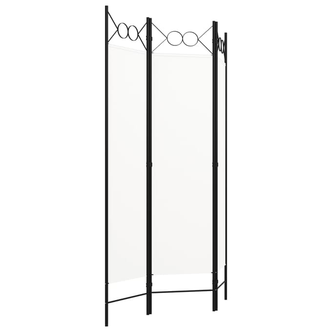 vidaXL - Kamerscherm - met - 3 - panelen - 120x180 - cm - wit