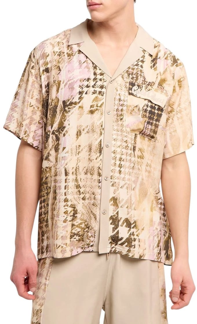 Carlo Colucci Heren Overshirt Bruin C5348/571