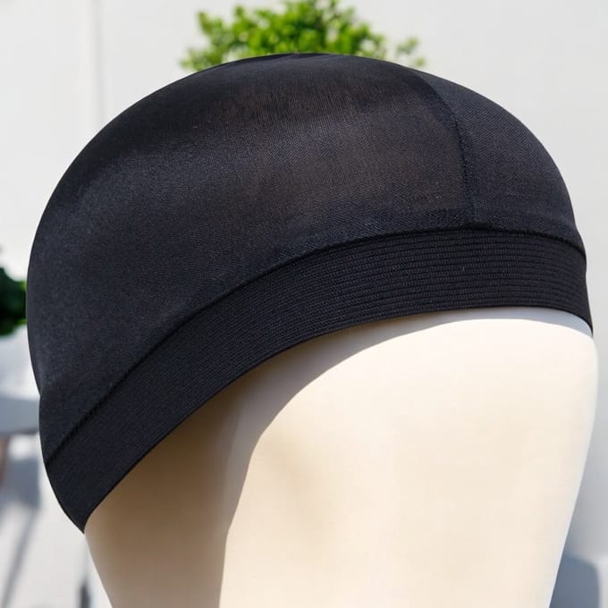 Wave Cap AfricanFabs® - Silky wave caps / Rags cap / Durag cap / 360 Waves cap Zwart - Unisex
