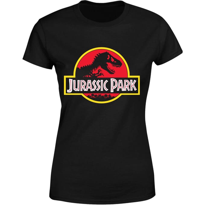 Classic Jurassic Park Logo Women's T-Shirt - Black - M