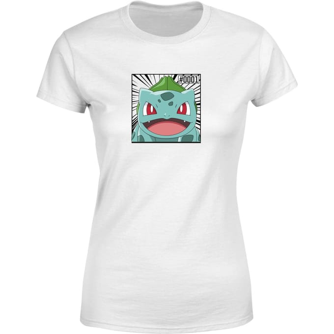 Pokémon Pokédex Bulbasaur #0001 Women's T-Shirt - White - XL