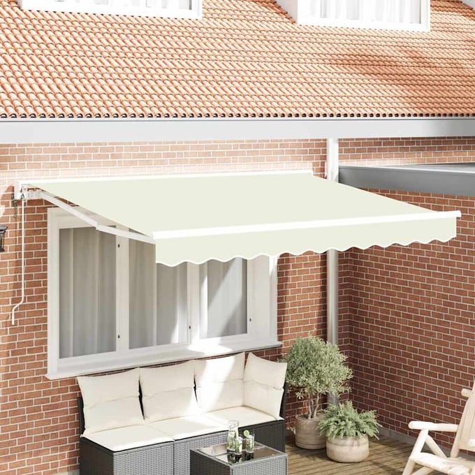 vidaXL Zijde Frame Crèmekleurig 250 x 200 cm Polyester met PU-coating