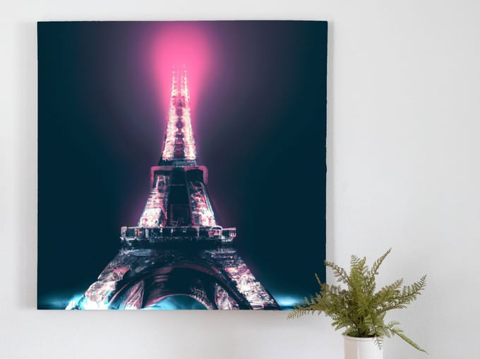 Eiffel illumination | Eiffel Illumination | Kunst - 80x80 centimeter op Dibond | Foto op Dibond