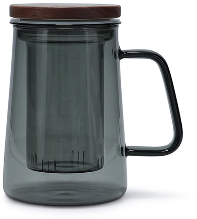 S|P Collection Beker 63cl met glazen filter en deksel grijs Luma