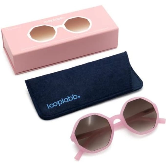 Looplabb zonnebril sterkte +2,00 model lolita licht roze