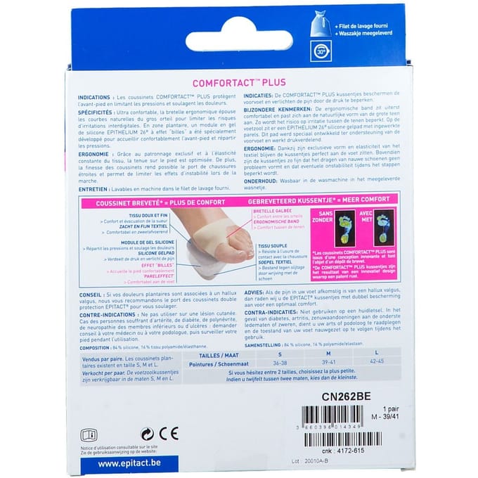 Epitact® Comfortact™ Plus Voetzoolkussentjes Medium 1 Verband(en)