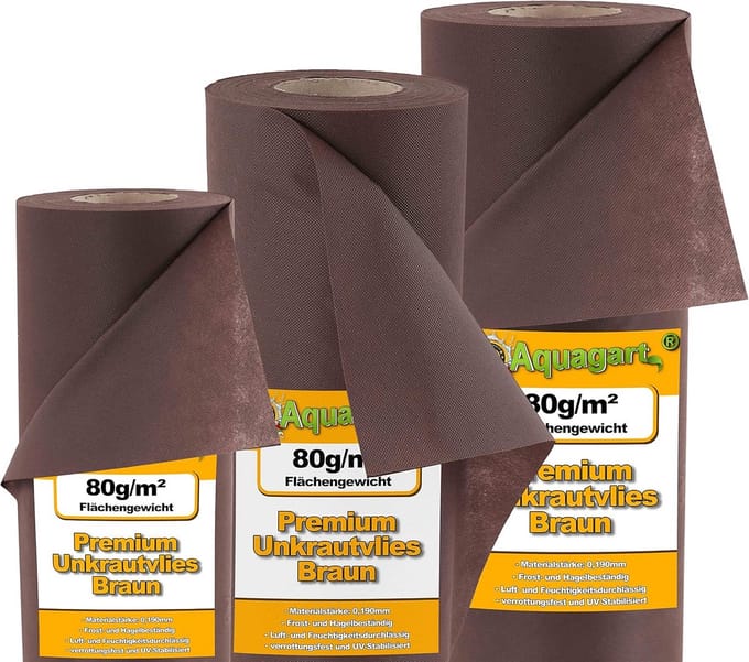 Groot Onkruidvlies Mulchvlies 80gr/m² Bruin 1,4m Breed Bodembedekker