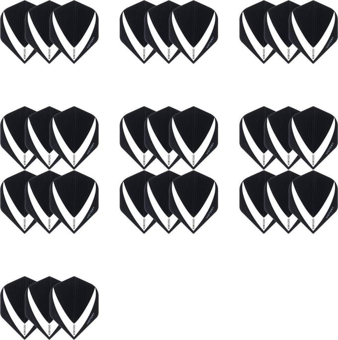 10 sets (30 stuks) Super Sterke – Wit/Clear - Vista-X – darts flights –
