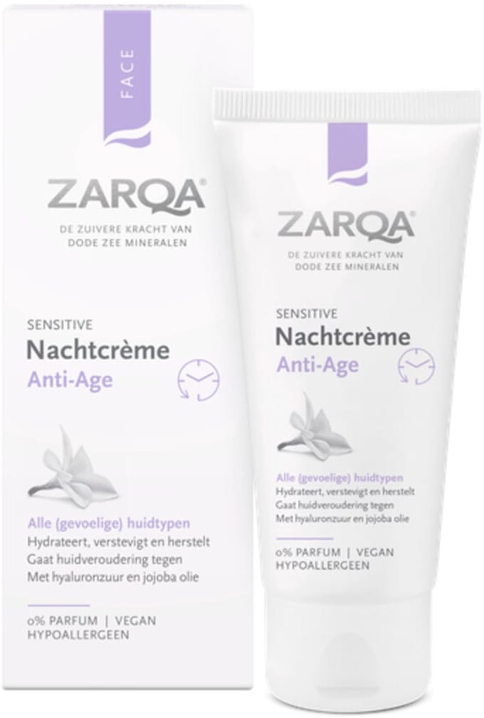 ZARQA Nachtcreme Anti-Age- 3 x 50 ml - Voordeelverpakking