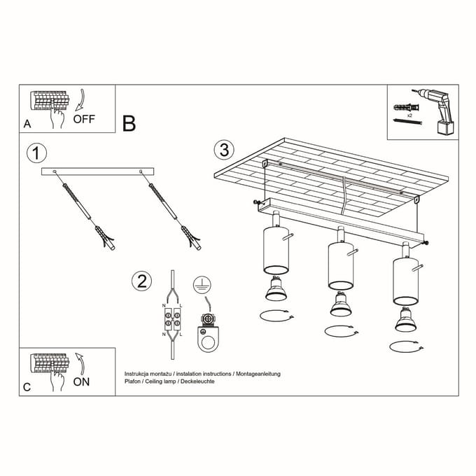 Plafondlamp Sollux Lighting Ring 3