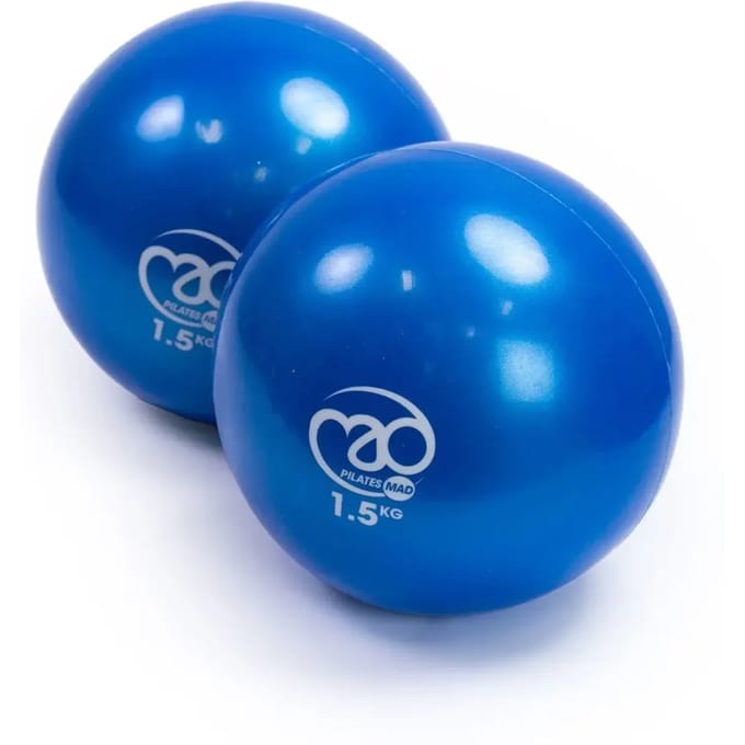 Pilates Mad Soft Pilates Weights - Blue - 2 x 1kg.