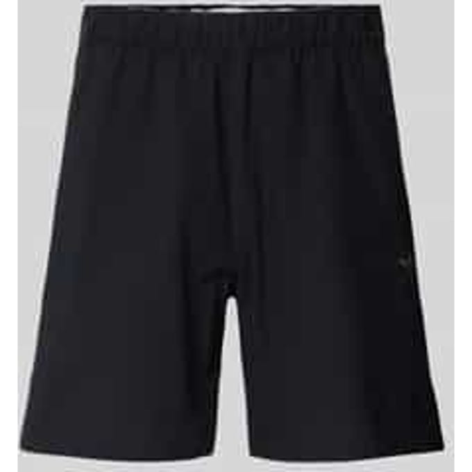 Korte regular fit broek met labelstitching