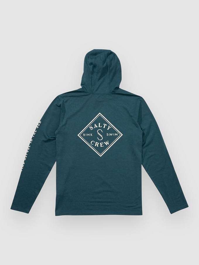Salty Crew Tippet Hood Tech Longsleeve Lycra blauw
