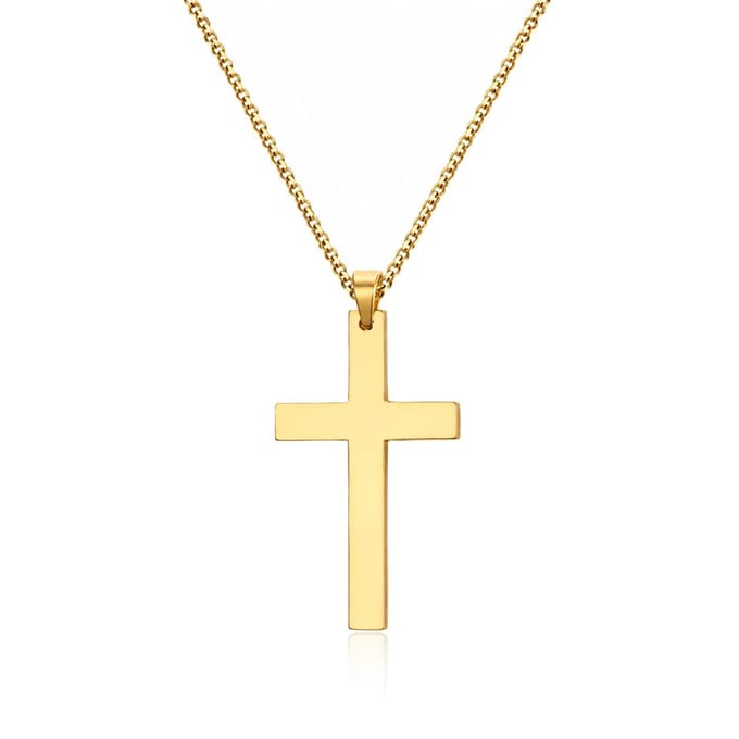 Mendes Kruis kettinghanger Cuban Link Goudkleurig