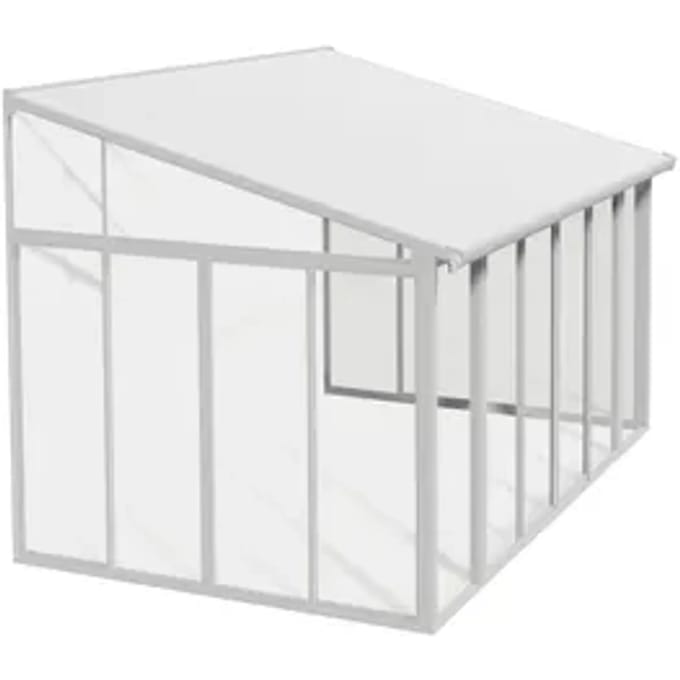 Palram - Canopia Serre, Veranda En Solarium Sanremo - Helder - Wit - 425x294cm