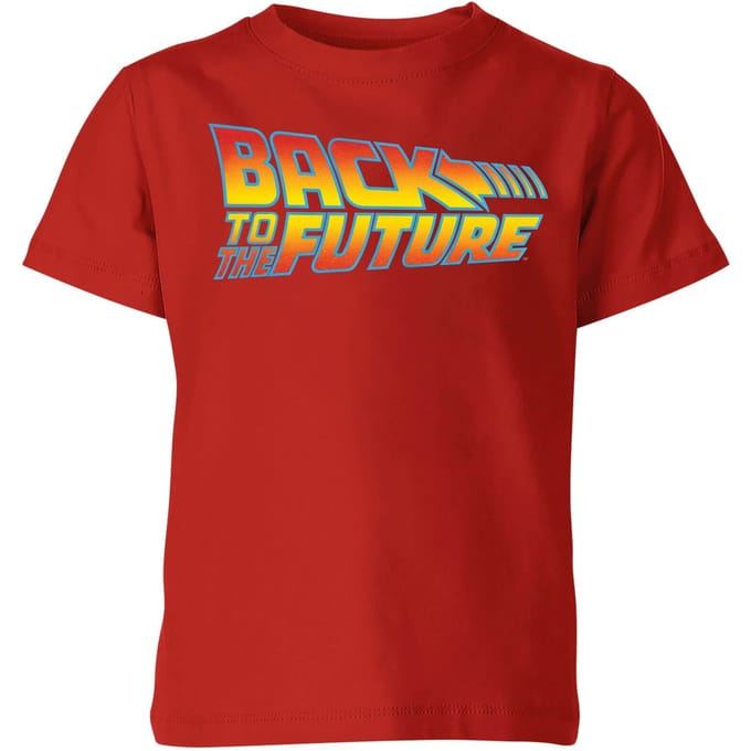 Back To The Future Classic Logo Kids' T-Shirt - Red - 122/128 (7-8 jaar)