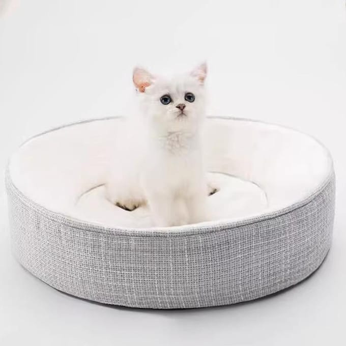 Litière pour chat Four Seasons Universal Memory Sponge Litière pour chat Deep Sleep Litière pour chien Litière pour chien de petite et moyenne taille Lit pour chiot Teddy pour chat white