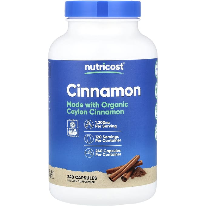 Nutricost, Kaneel, 240 Capsules (600mg per capsule)