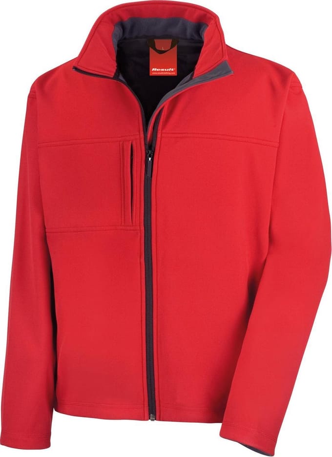Heren Classic Softshell Outdoorjas Result maat M Rood