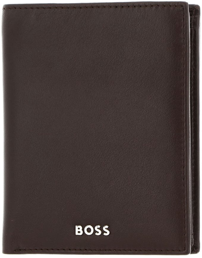 HUGO BOSS Leren Portemonnee Classic Smooth Wallet Brown Donkerbruin