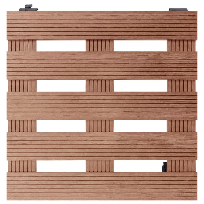 Vidaxl Plantenstandaards op Wieltjes, 2 Stuks, Bruin, 30X30X7,5 Cm, Wpc
