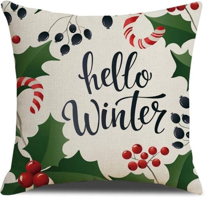 SUNMOOL Kerst Kussenhoes - Kussenhoes - Pillow cover - 45 x 45cm - Groen - 1Stuk