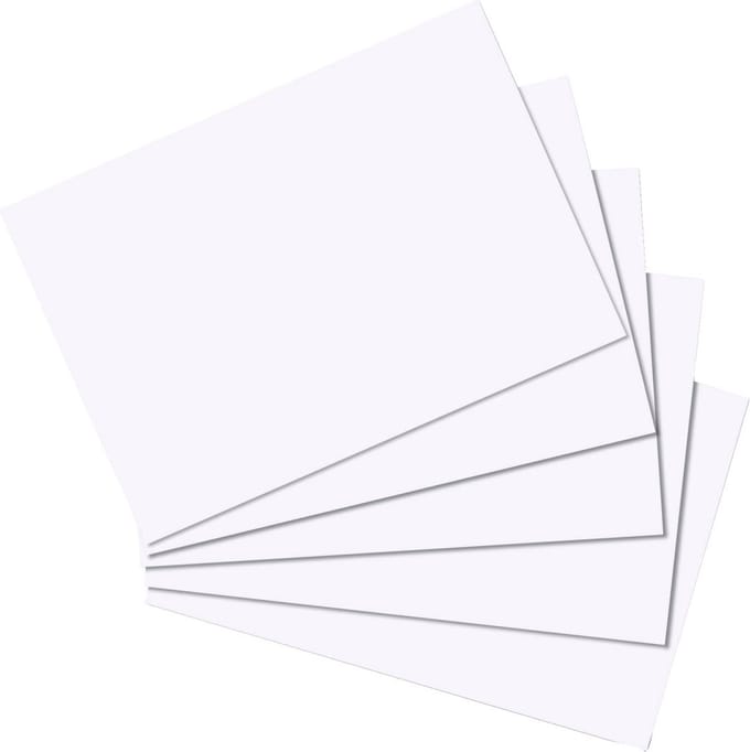 Herlitz indexkaart - A5 - blanco - wit - 100 st.