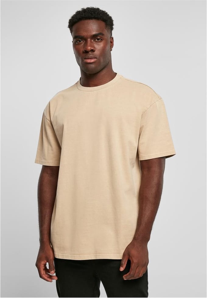 Urban Classics - Oversized Inside Out Heren T-shirt - XXL - Beige
